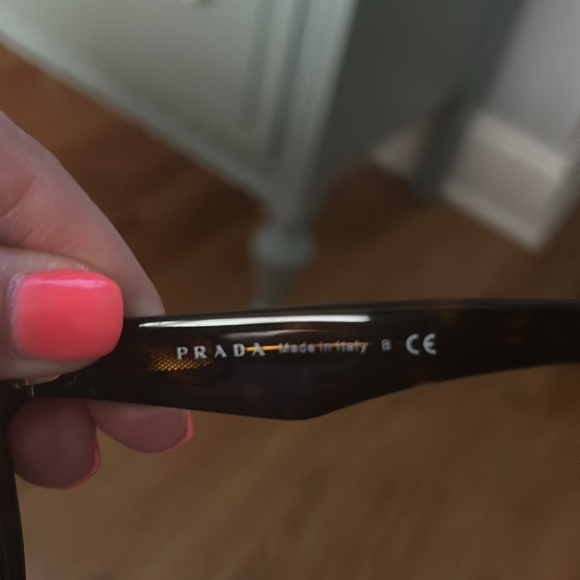 Prada Brown vintage Triangle Logo Sunglasses SPR24Q - Women | never used - Picture 4 of 5